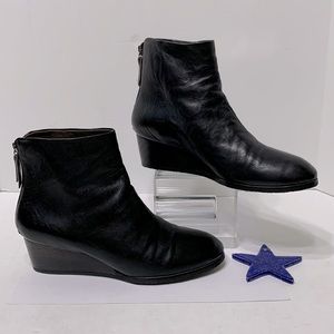 COCLICO ankle boot wood wedge black